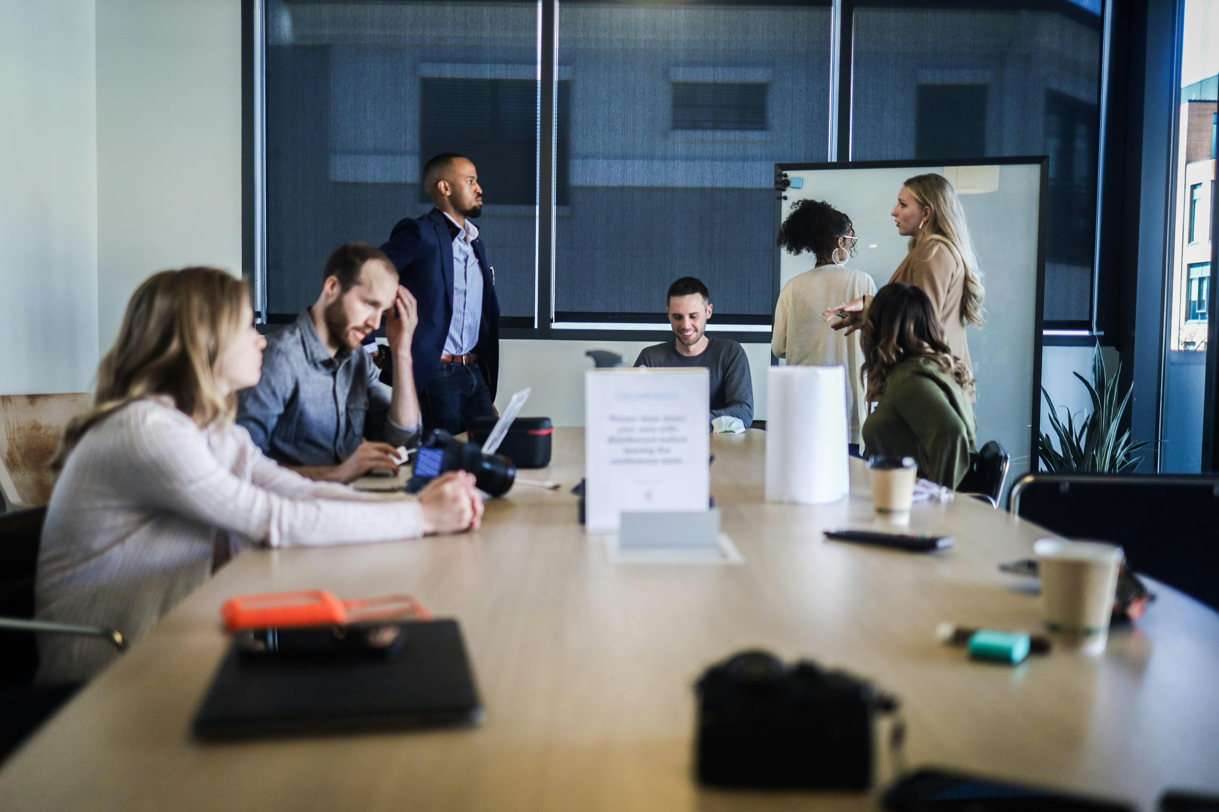 Business leaders meeting with trusted outside counsel